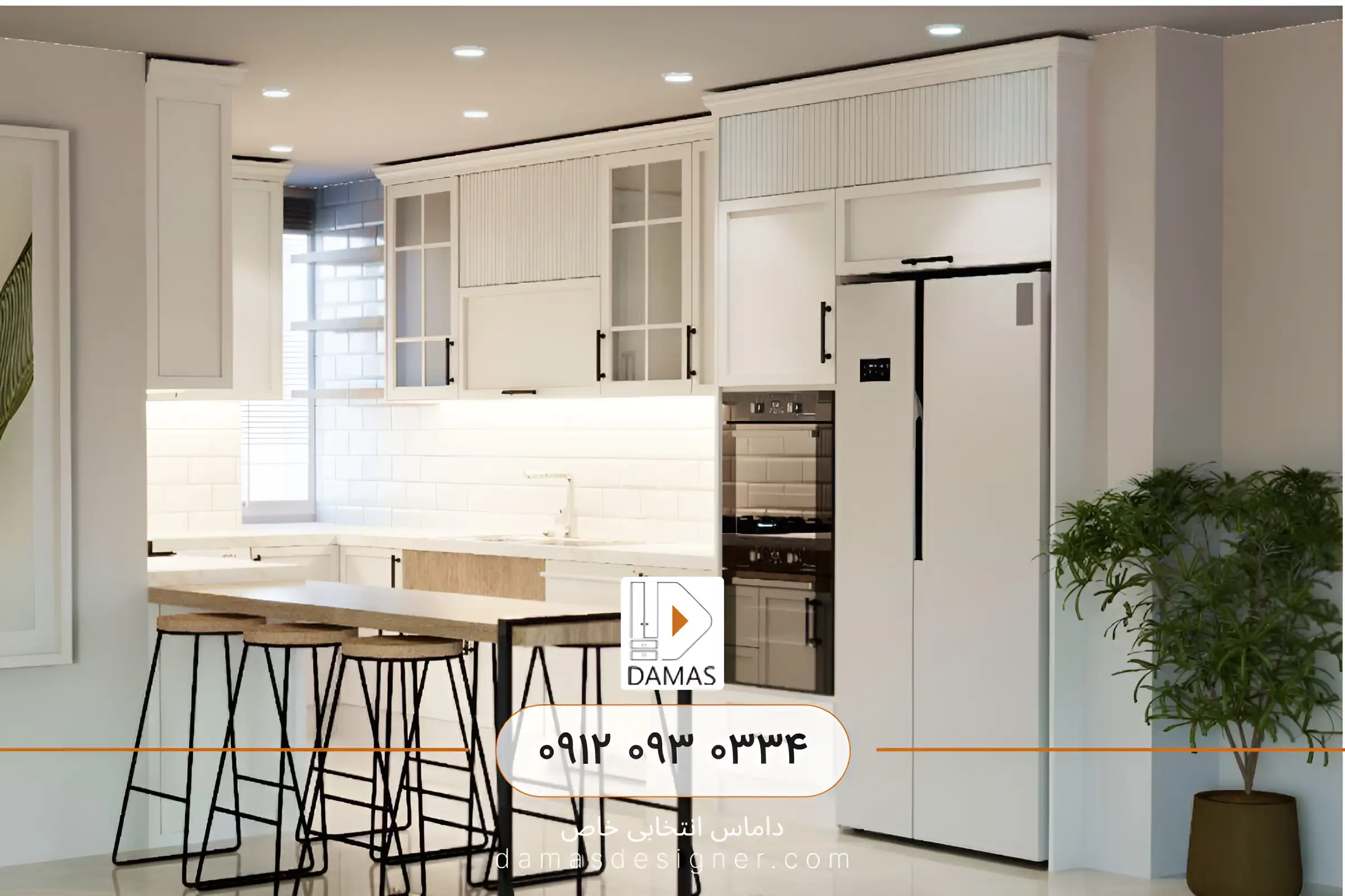 جزئیات قاب و ابزار کابینت نئوکلاسیک